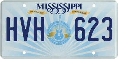 MS license plate HVH623