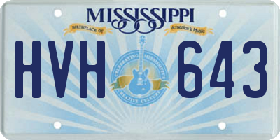 MS license plate HVH643