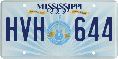 MS license plate HVH644