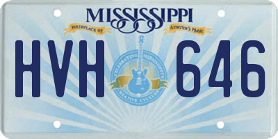 MS license plate HVH646
