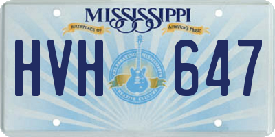 MS license plate HVH647