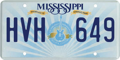 MS license plate HVH649