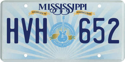 MS license plate HVH652