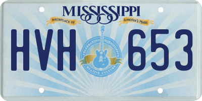 MS license plate HVH653