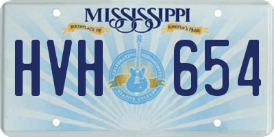 MS license plate HVH654