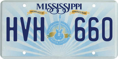 MS license plate HVH660