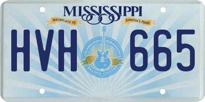 MS license plate HVH665