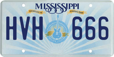 MS license plate HVH666