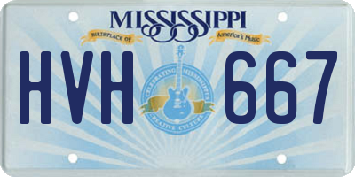 MS license plate HVH667