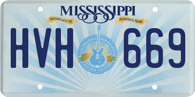 MS license plate HVH669