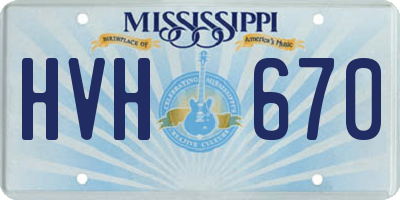 MS license plate HVH670