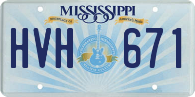 MS license plate HVH671