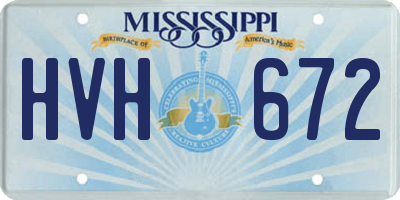 MS license plate HVH672