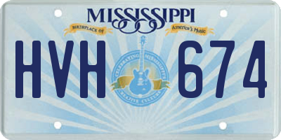 MS license plate HVH674