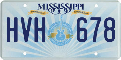 MS license plate HVH678