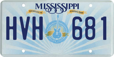 MS license plate HVH681