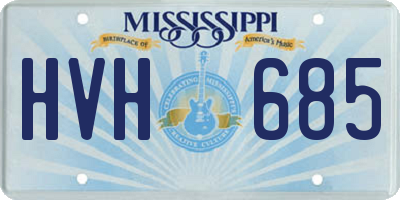 MS license plate HVH685