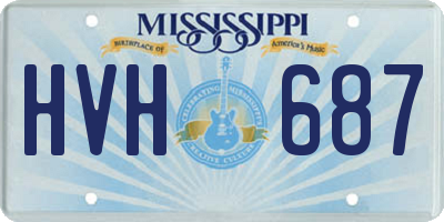 MS license plate HVH687