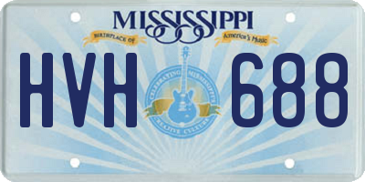 MS license plate HVH688