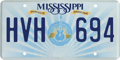 MS license plate HVH694