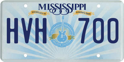 MS license plate HVH700
