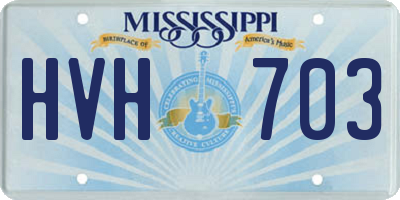 MS license plate HVH703