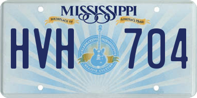 MS license plate HVH704