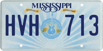 MS license plate HVH713