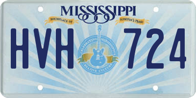 MS license plate HVH724