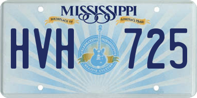 MS license plate HVH725