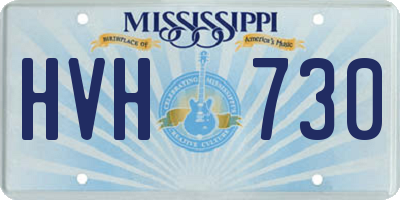 MS license plate HVH730