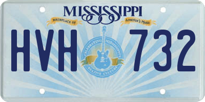 MS license plate HVH732
