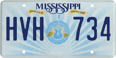 MS license plate HVH734