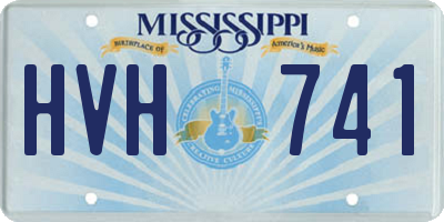 MS license plate HVH741