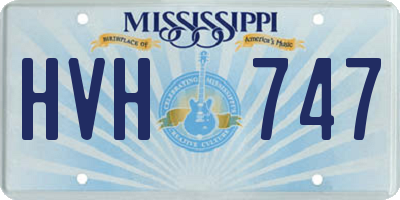 MS license plate HVH747