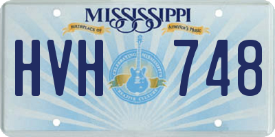 MS license plate HVH748