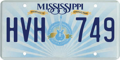 MS license plate HVH749