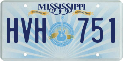 MS license plate HVH751