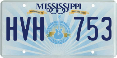 MS license plate HVH753