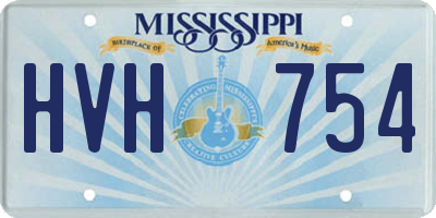 MS license plate HVH754