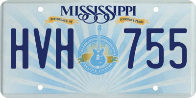 MS license plate HVH755