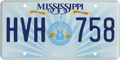 MS license plate HVH758