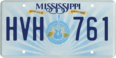 MS license plate HVH761