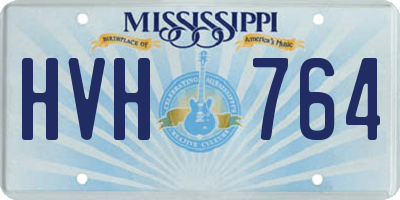 MS license plate HVH764