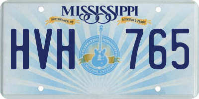 MS license plate HVH765