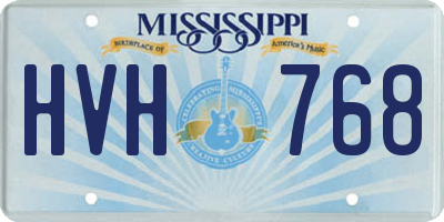 MS license plate HVH768