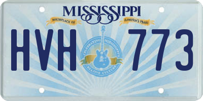 MS license plate HVH773