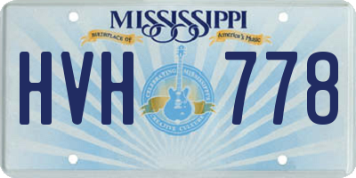 MS license plate HVH778