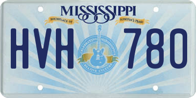MS license plate HVH780