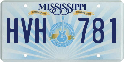 MS license plate HVH781